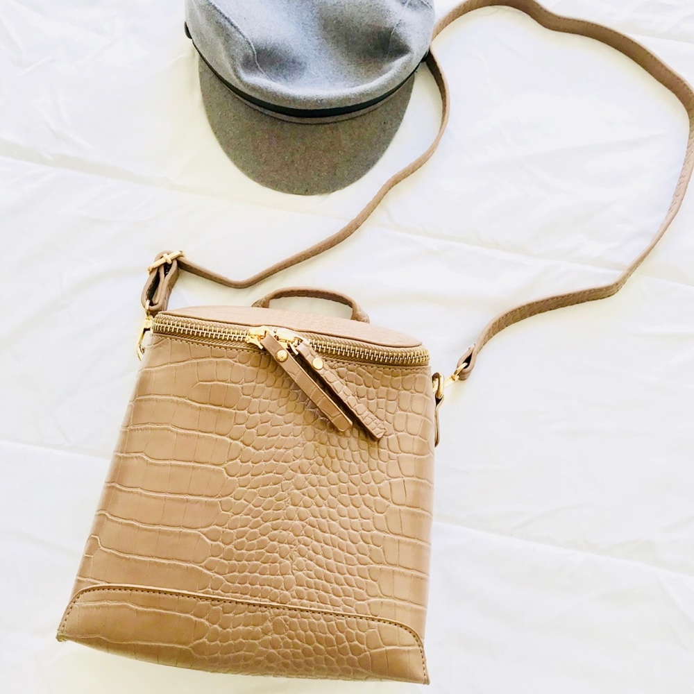 Croc Embossed Mini Backpack - Beige - Picture 2 of 5